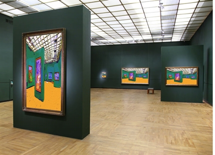 Museum, galleri, konst och antik befuktning